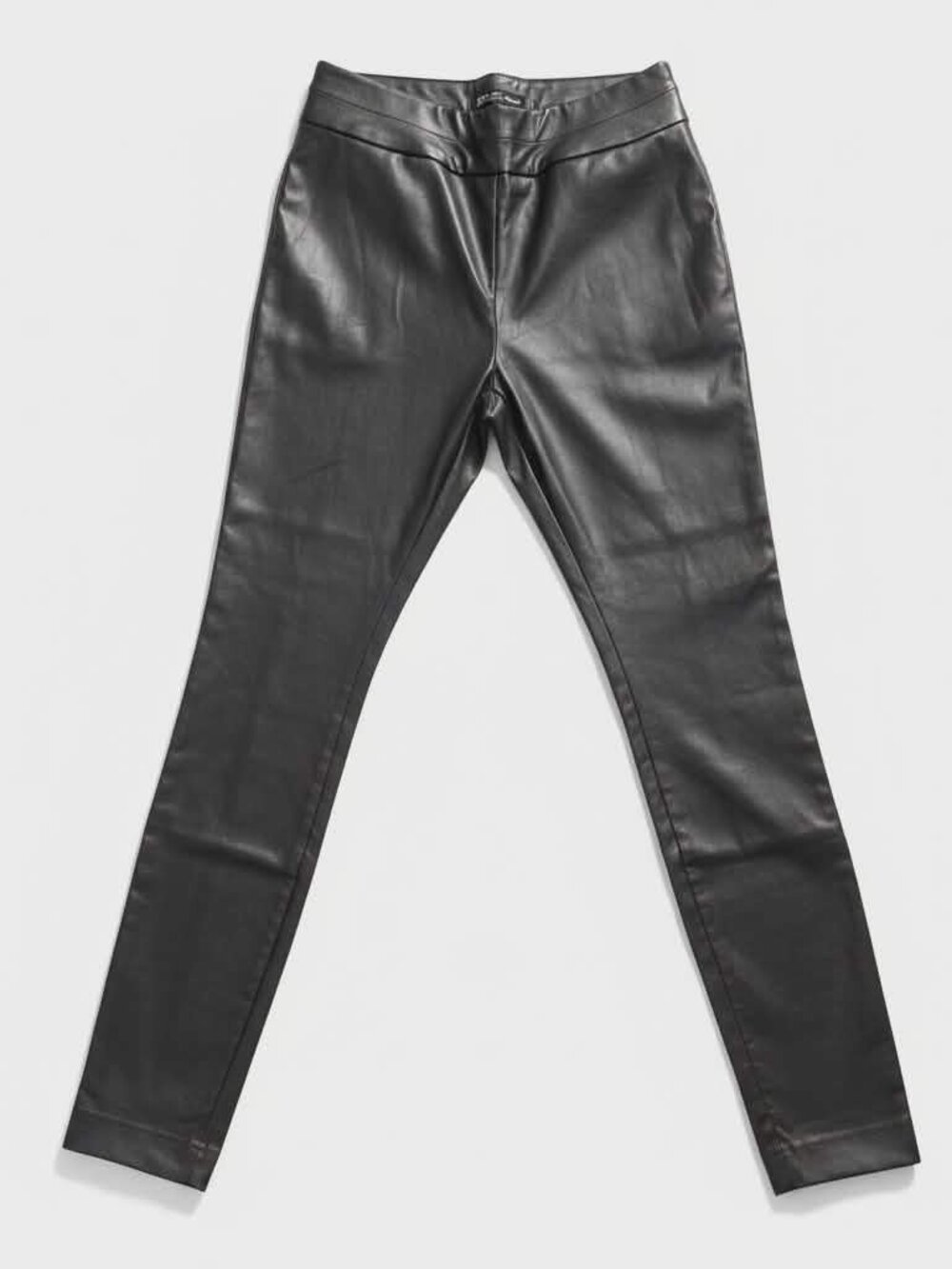 New York & Company Faux Leather Leggings Womens Small Black Stretch Pull On Pant